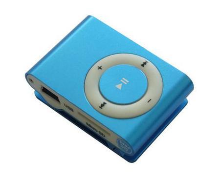New Clip MP3 Player for 2-16GB Micro SD/TF Card blauw VM17
